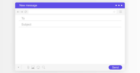 Empty email draft