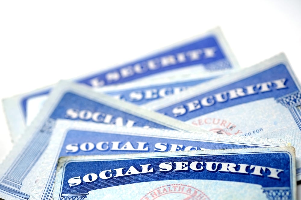 Several social security cards
