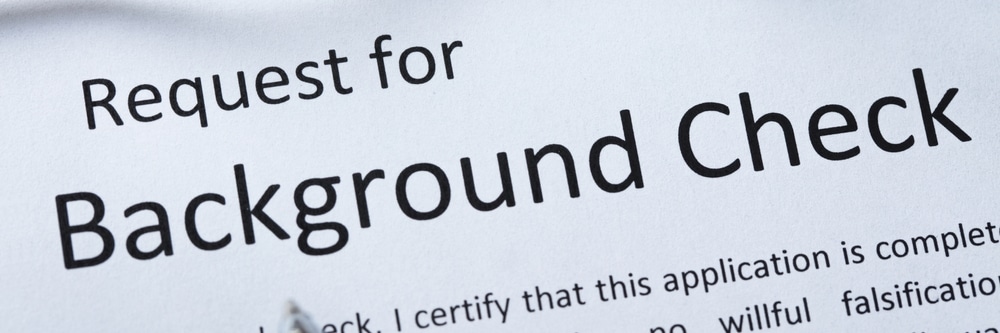 request for background check document