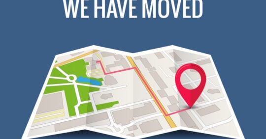 we have moved map pin