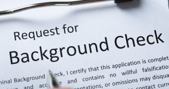 request for a background check